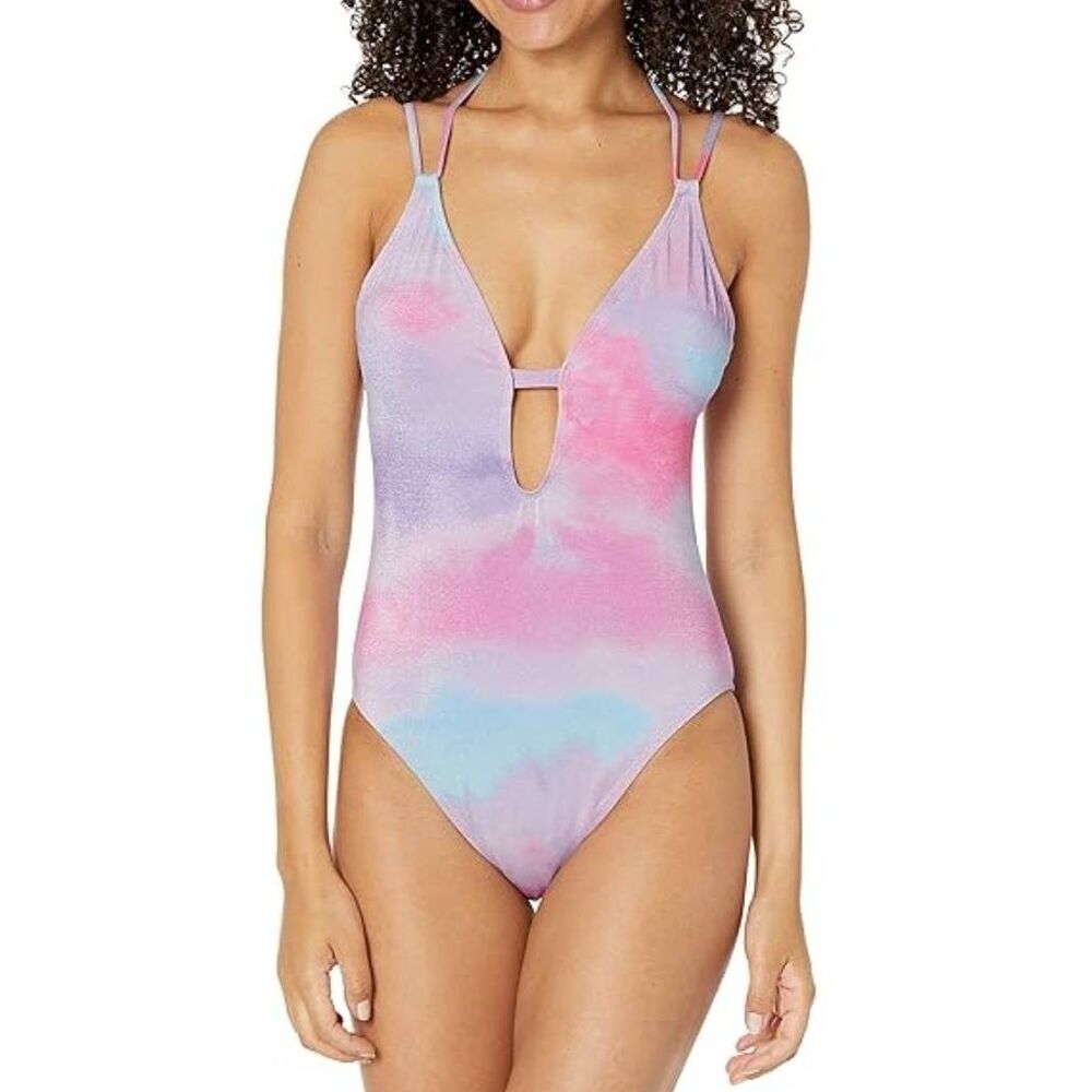Bcbgeneration Womens Cloud Nine‎ Keyhole One-Piece Swimsuit Size Medium NEW